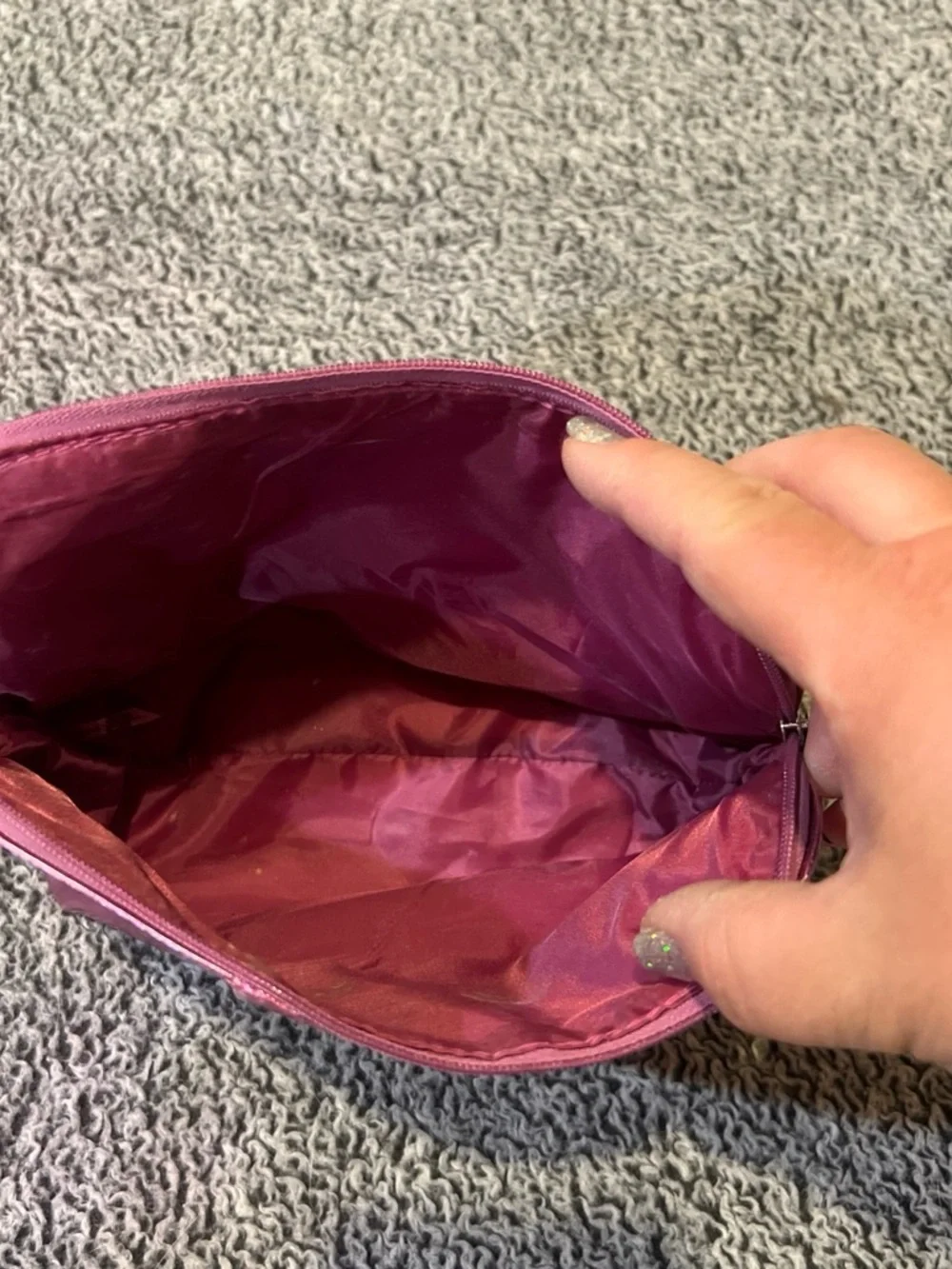 Ulta Beauty Hot Pink Metallic Cosmetic Pouch Duo